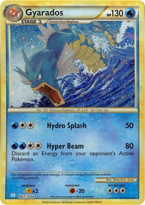 Gyarados Pokemon card from Trading Card Game Classic