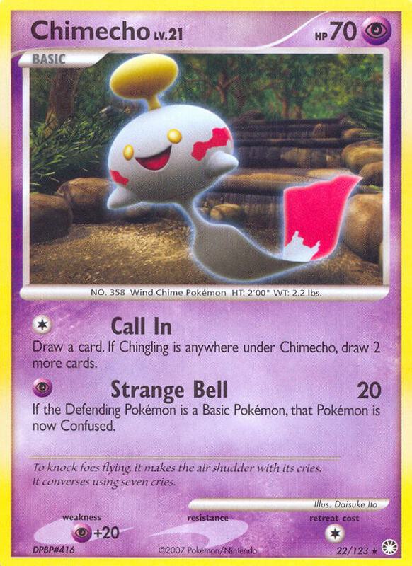 Chimecho Pokemon card from Mysterious Treasures