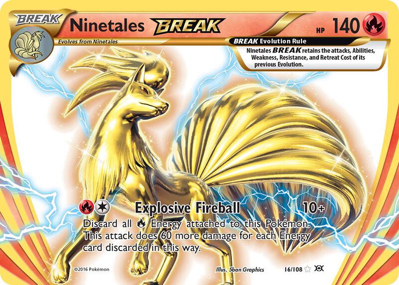 Ninetales BREAK Pokemon card from XY - Evolutions
