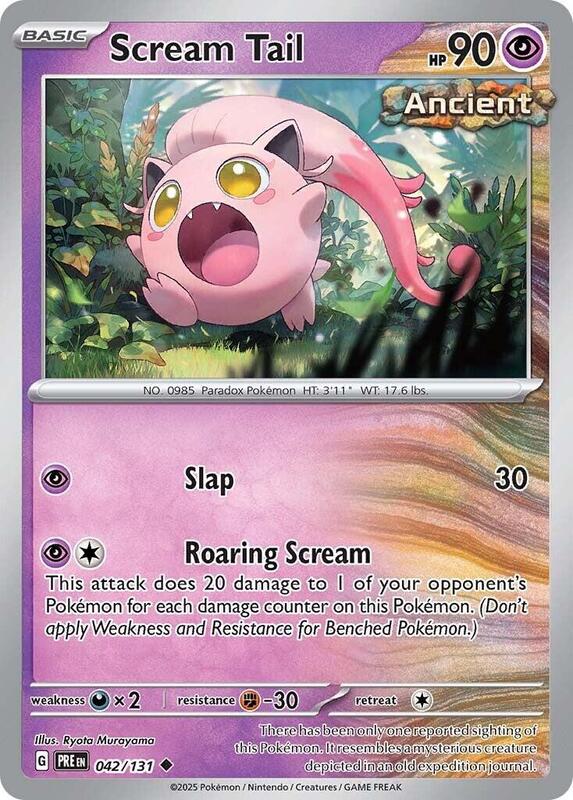 Scream Tail Pokemon card from SV: Prismatic Evolutions