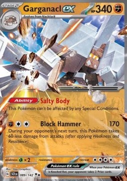 Garganacl ex Pokemon card from Stellar Crown