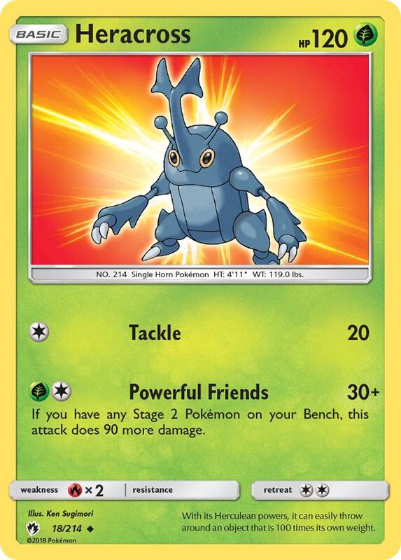 Heracross Pokemon card from SM - Lost Thunder