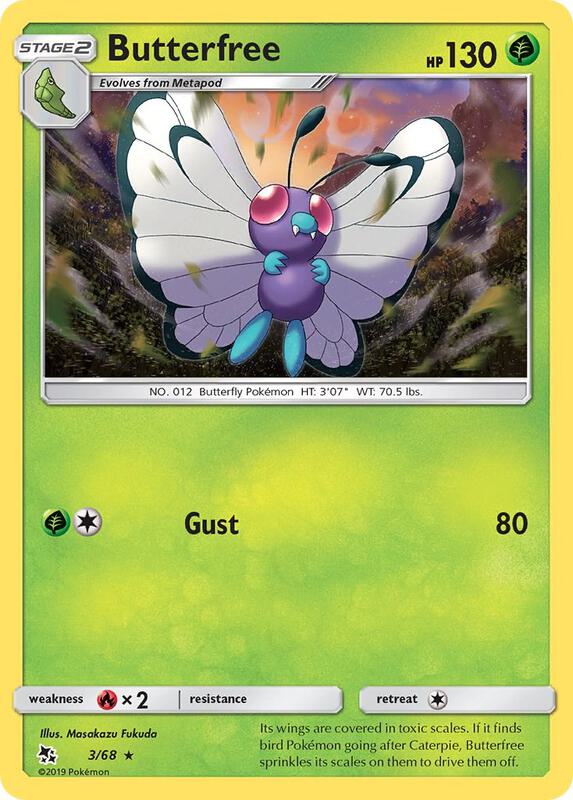 Butterfree Pokemon card from Hidden Fates