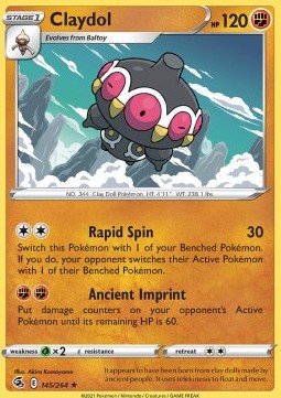 Claydol (Holo) Pokemon card from Fusion Strike