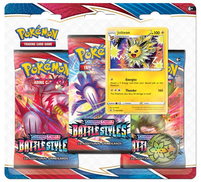 Battle Styles 3 Pack Blister [Jolteon] Pokemon card from SWSH05: Battle Styles
