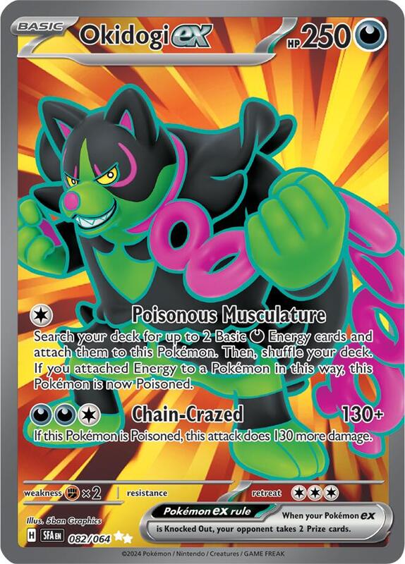 Okidogi ex Pokemon card from SV: Shrouded Fable