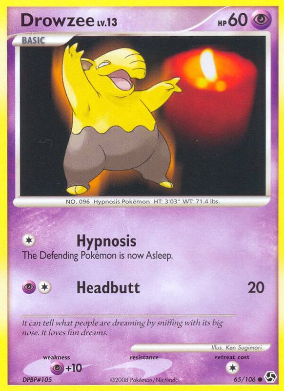Drowzee Pokemon card from Great Encounters