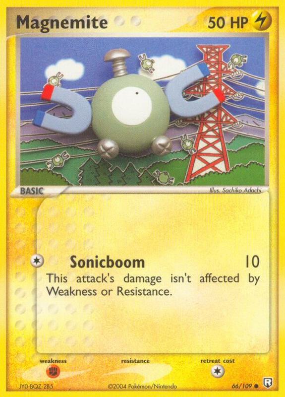 Magnemite Pokemon card from Team Rocket Returns