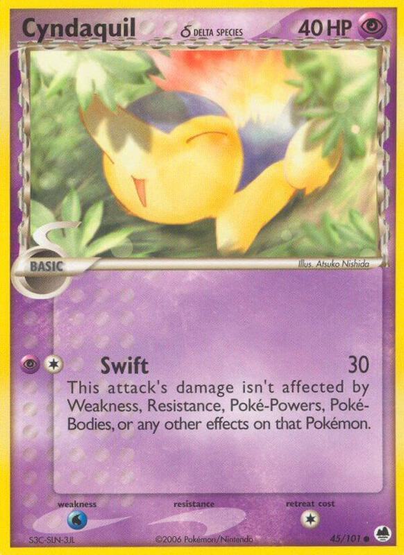 Cyndaquil (Delta Species) Pokemon card from Dragon Frontiers