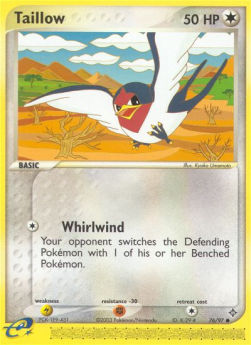 Taillow Pokemon card from EX Dragon