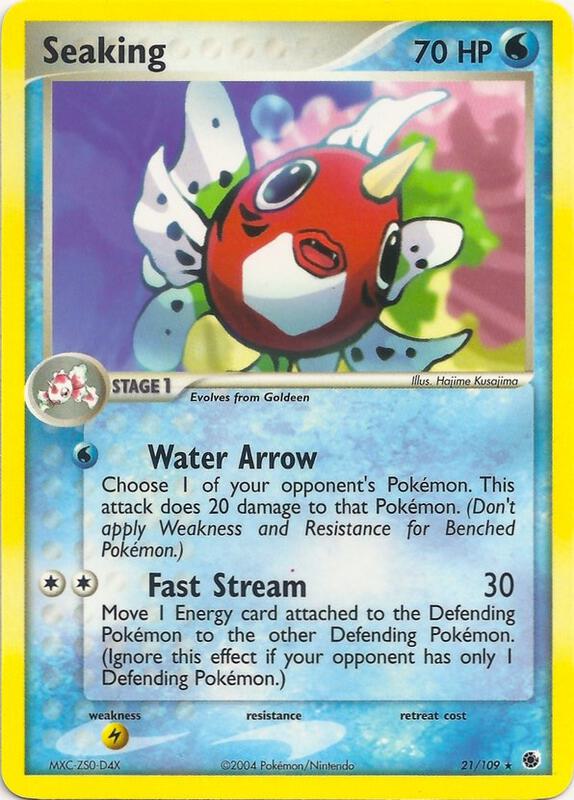 Seaking Pokemon card from EX Battle Stadium
