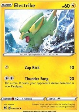 Electrike Pokemon card from Lost Origin