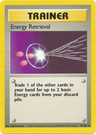 Energy Retrieval Pokemon card from Base Set