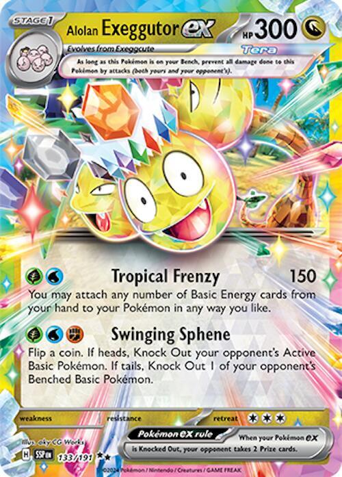 Alolan Exeggutor ex Pokemon card from SV08: Surging Sparks