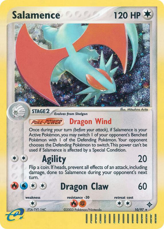 Salamence Pokemon card from Dragon