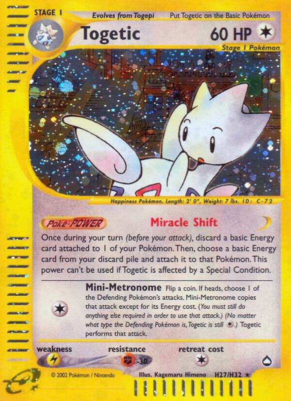 Togetic (H27) Pokemon card from Aquapolis