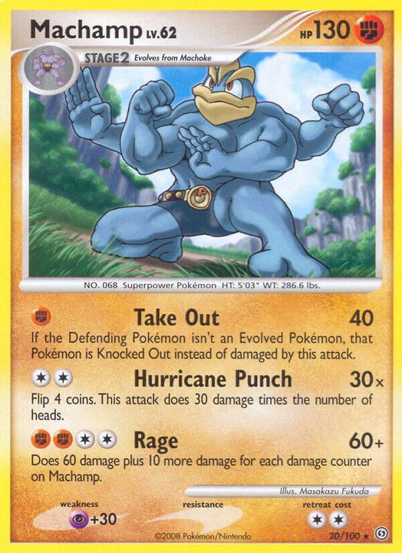 Machamp Pokemon card from Stormfront