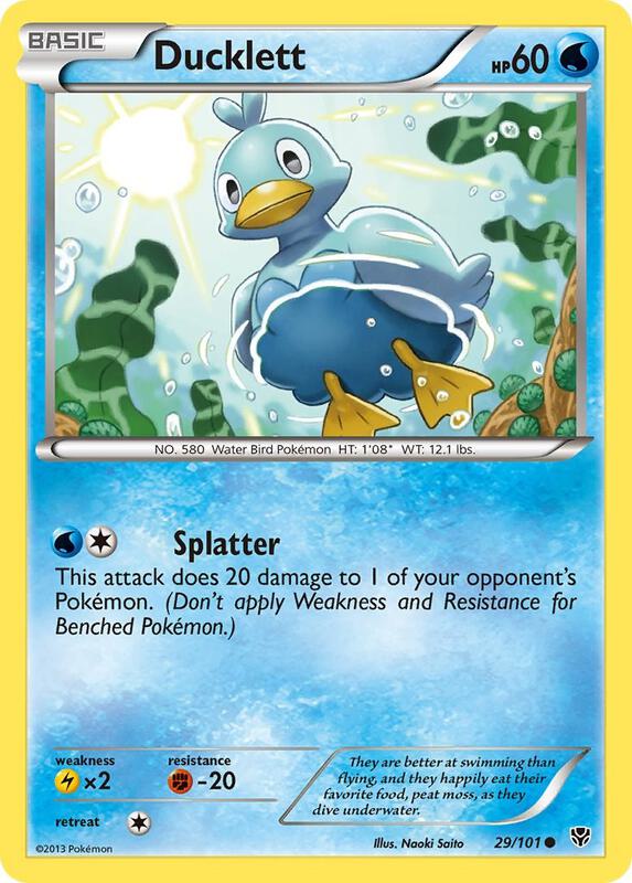 Ducklett Pokemon card from Plasma Blast