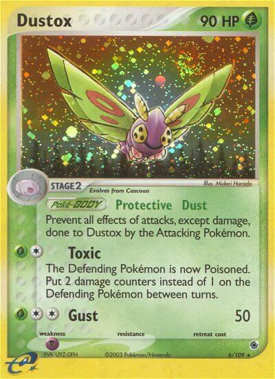 Dustox Pokemon card from Ruby and Sapphire