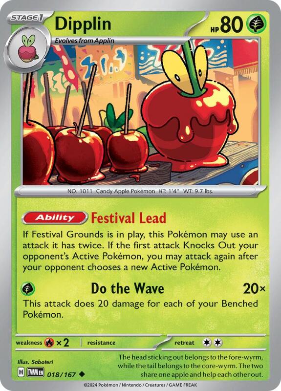 Dipplin Pokemon card from SV06: Twilight Masquerade