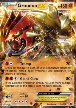 Groudon EX Pokemon card from Dark Explorers