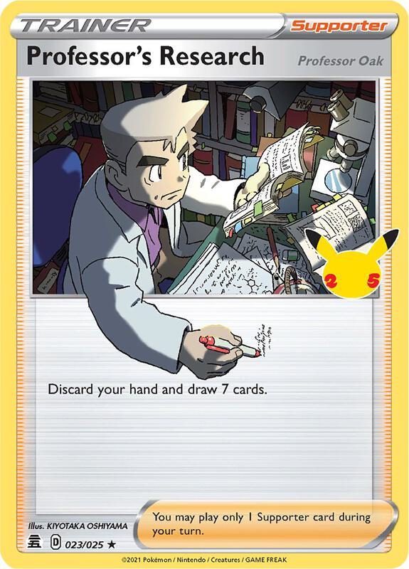 Professor's Research Pokemon card from Celebrations