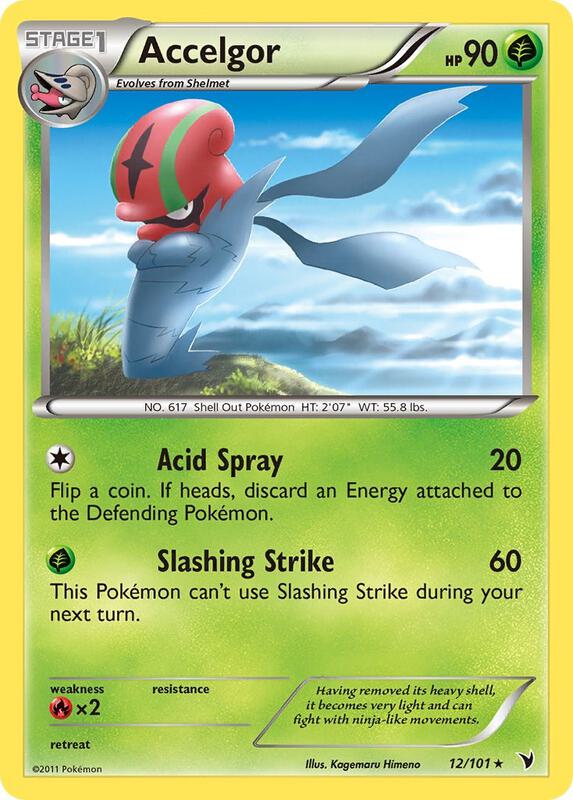 Accelgor Pokemon card from Noble Victories