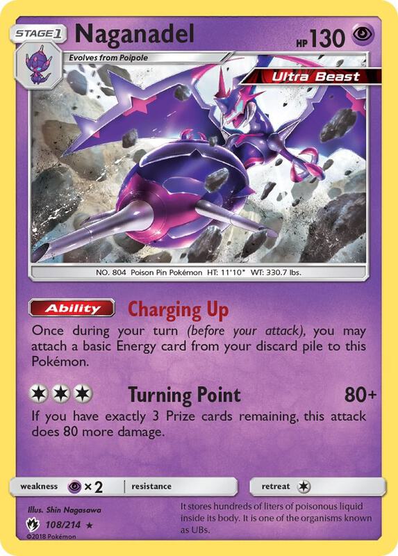 Naganadel Pokemon card from SM - Lost Thunder