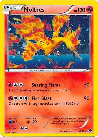 Moltres Pokemon card from Blister Exclusives