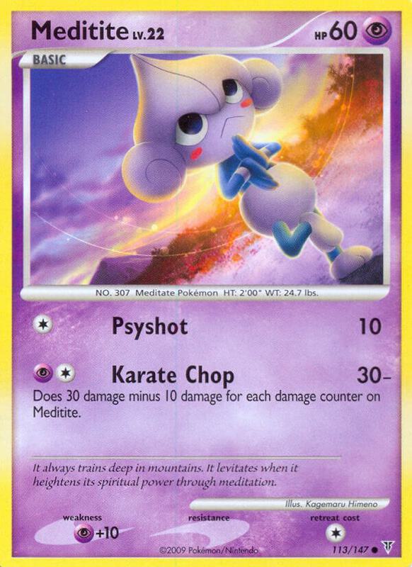 Meditite Pokemon card from Supreme Victors