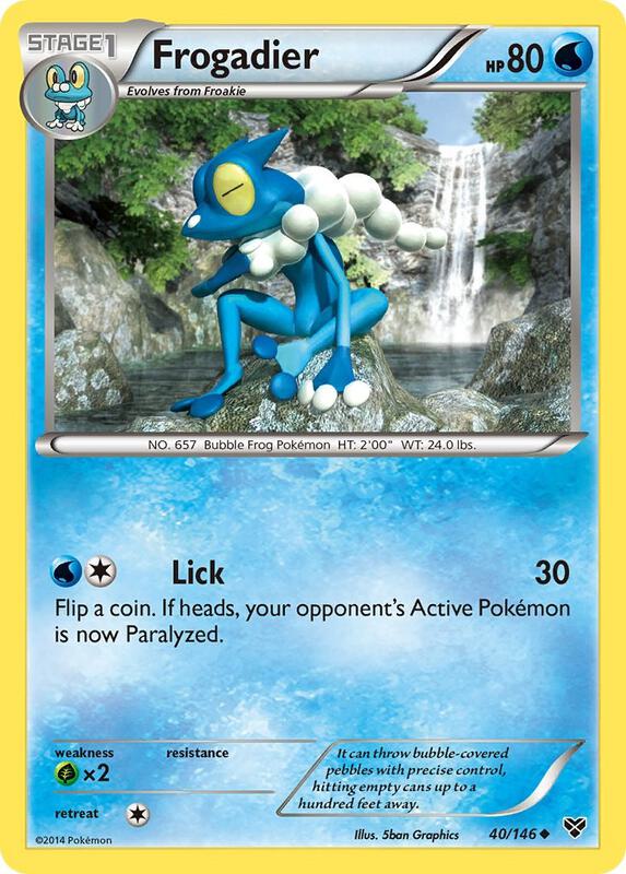 Frogadier Pokemon card from XY Base Set