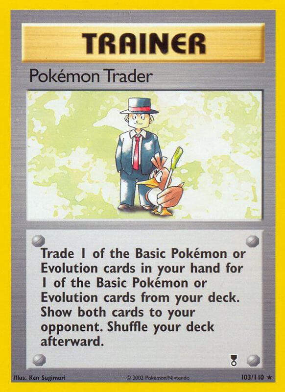Pokemon Trader Pokemon card from Legendary Collection