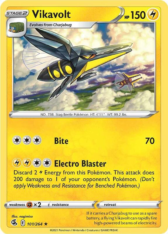 Vikavolt Pokemon card from SWSH08: Fusion Strike