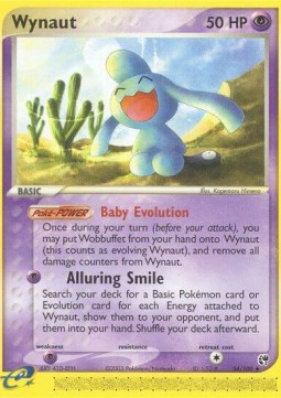 Wynaut Pokemon card from EX Sandstorm