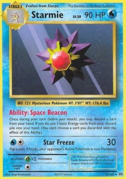 Starmie Pokemon card from Evolutions