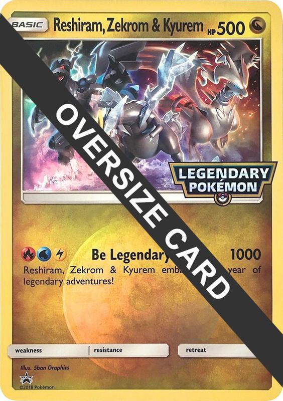 Reshiram, Zekrom & Kyurem Pokemon card from Jumbo Cards