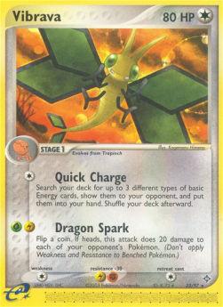 Vibrava Pokemon card from EX Dragon