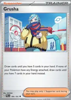 Grusha Pokemon card from Paldea Evolved