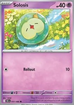 Solosis Pokemon card from Black Bolt