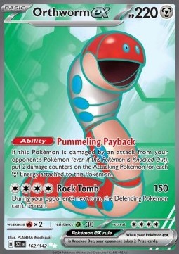 Orthworm ex Pokemon card from Stellar Crown