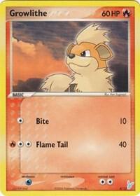 Growlithe Pokemon card from EX Trainer Kit 2: Plusle & Minun