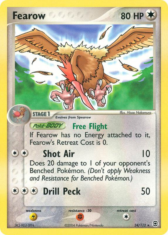 Fearow Pokemon card from FireRed & LeafGreen