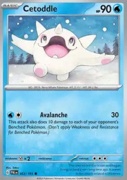 Cetoddle Pokemon card from Paldea Evolved
