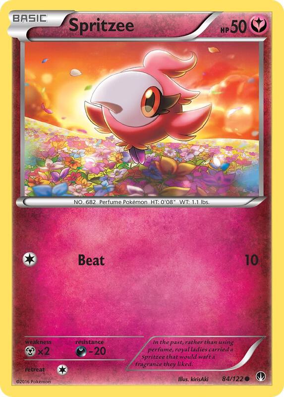 Spritzee Pokemon card from XY - BREAKpoint