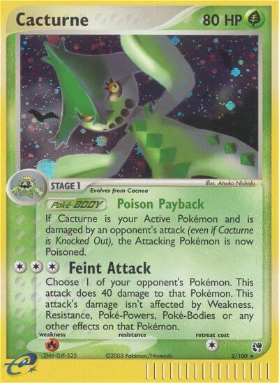 Cacturne Pokemon card from Sandstorm