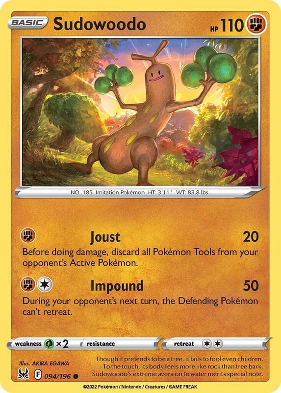 Sudowoodo Pokemon card from SWSH11: Lost Origin