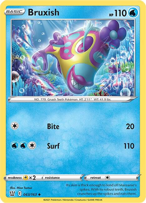 Bruxish Pokemon card from SWSH05: Battle