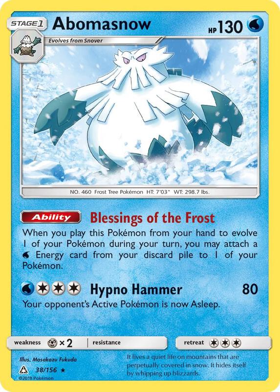 Abomasnow Pokemon card from SM - Ultra Prism