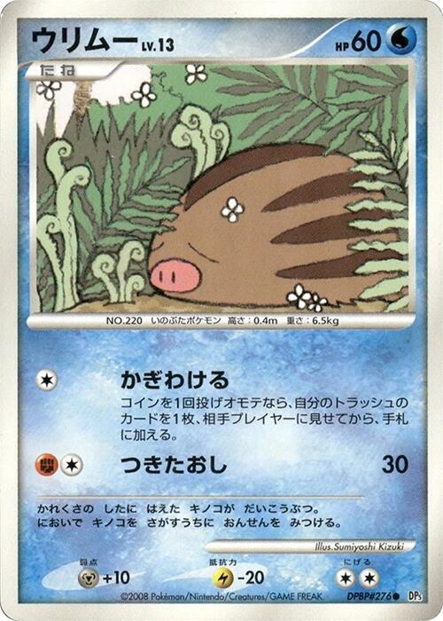 Swinub (Japanese) Pokemon card from DP5: Temple of Anger