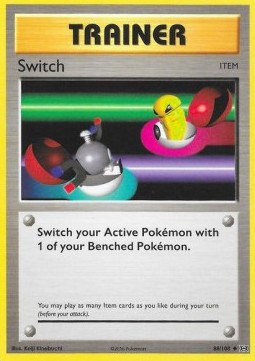Switch Pokemon card from Evolutions